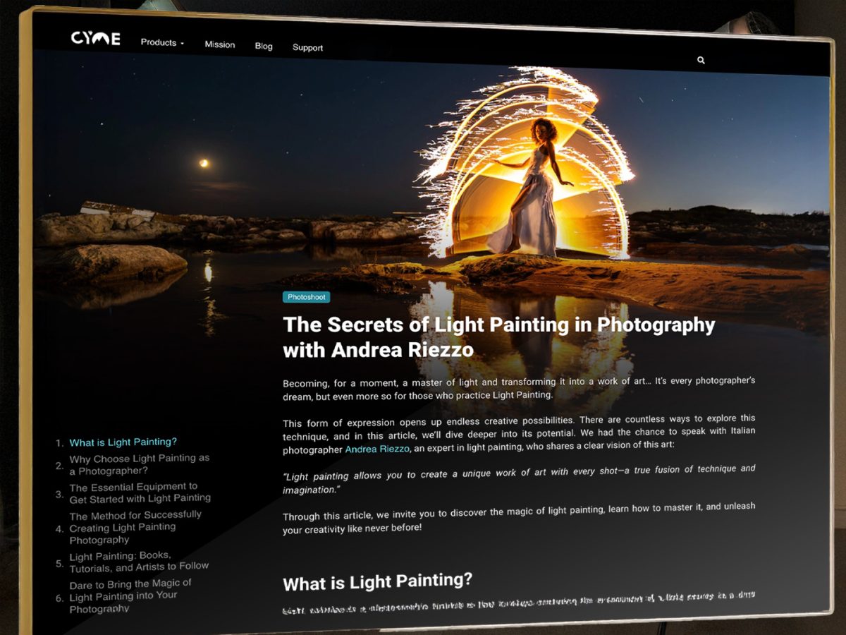 light-painting photoshoot