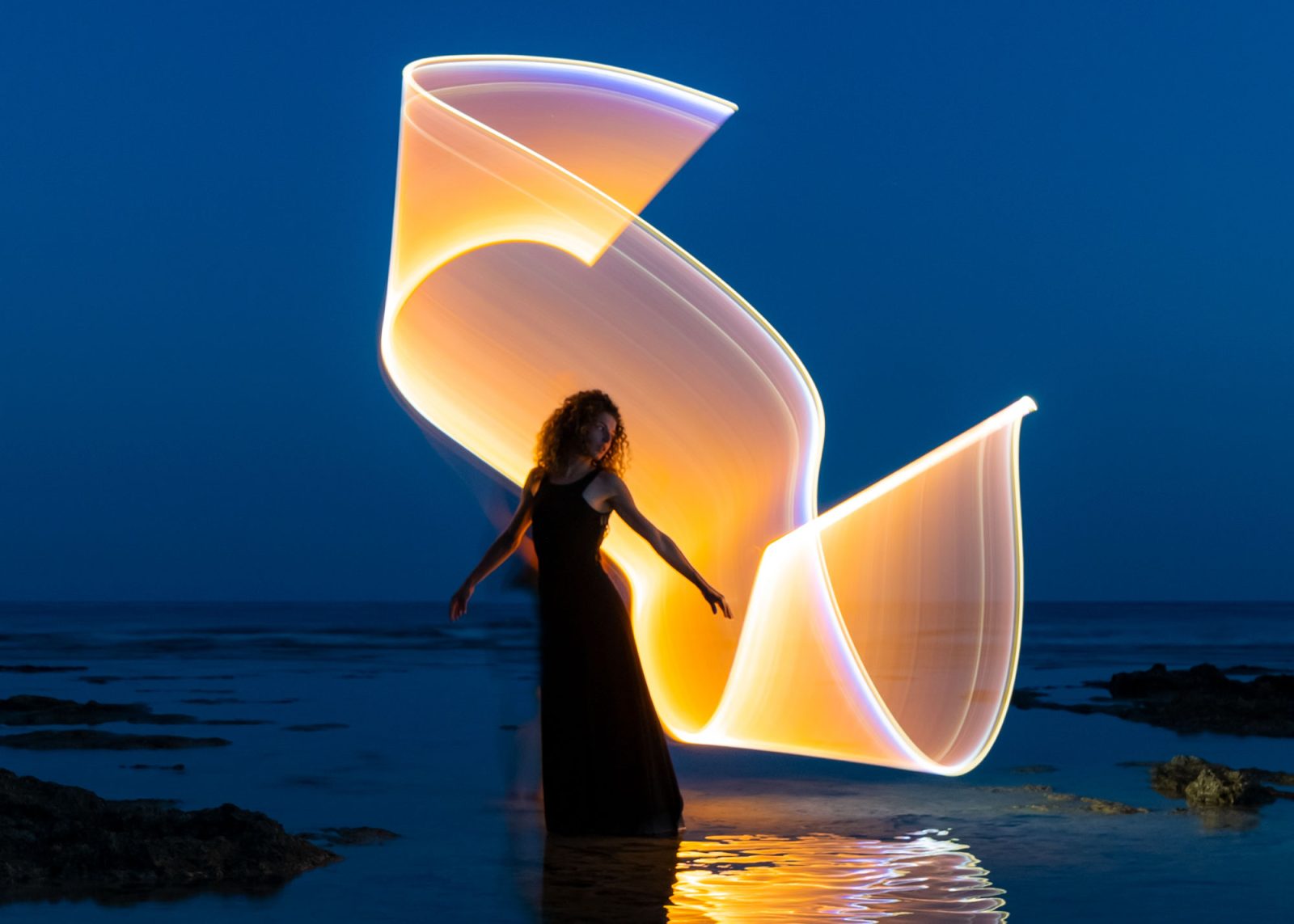 light painting portrait