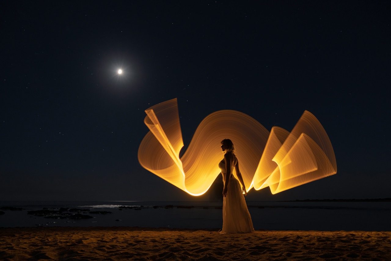 Light-painting and long exposure photography by Andrea Riezzo (2020) - light painting antonella 4048