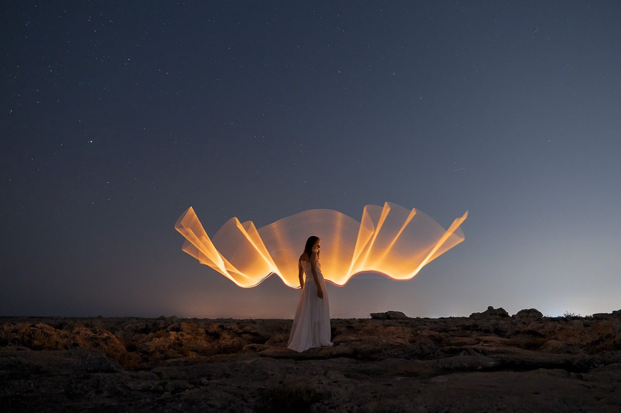 Light-painting and long exposure photography by Andrea Riezzo (2020) - light painting clarissa 3681