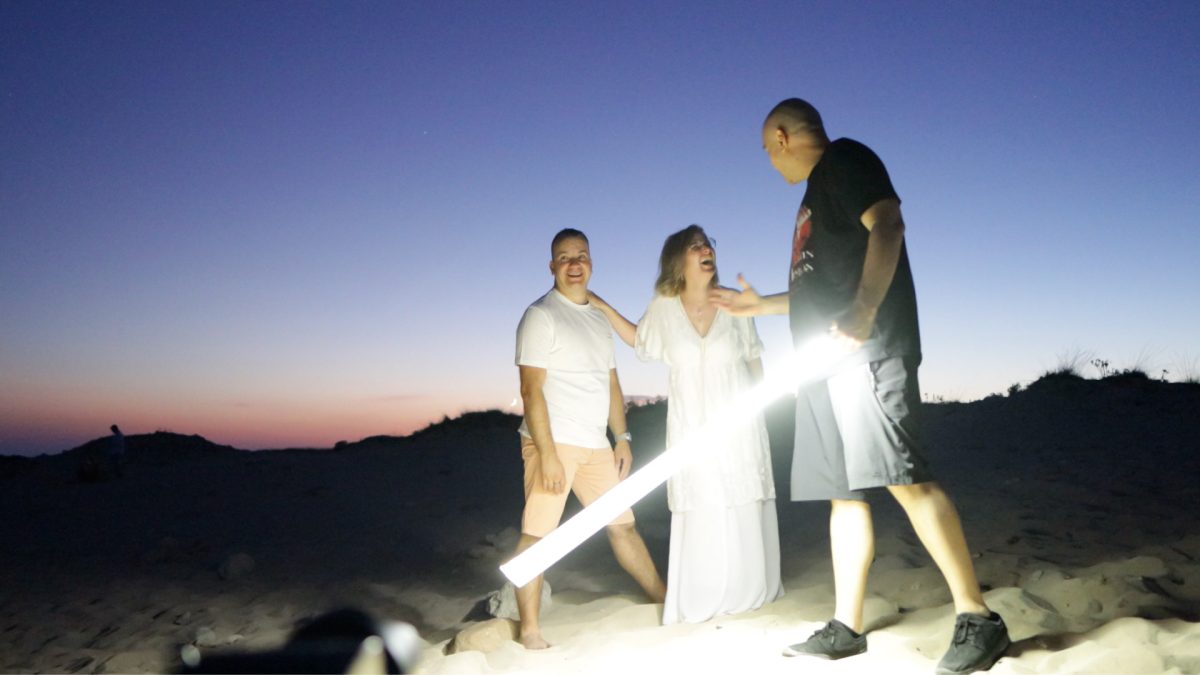 light-painting photoshoot