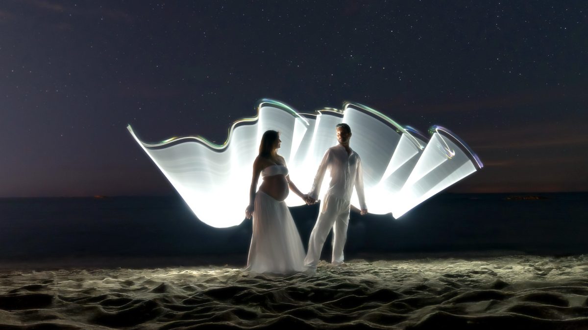 light-painting photoshoot