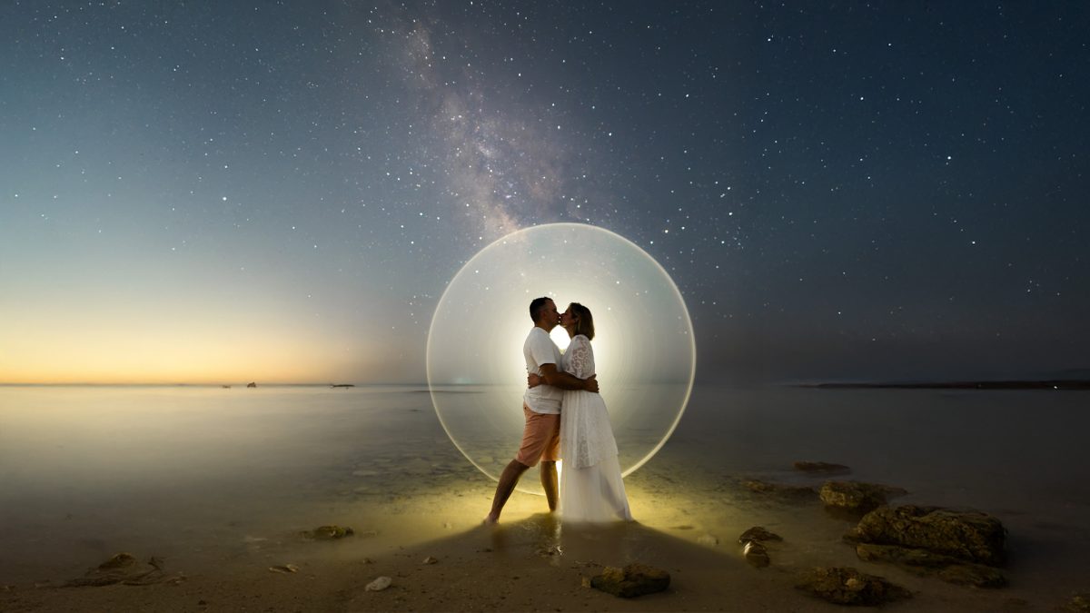 light-painting photoshoot