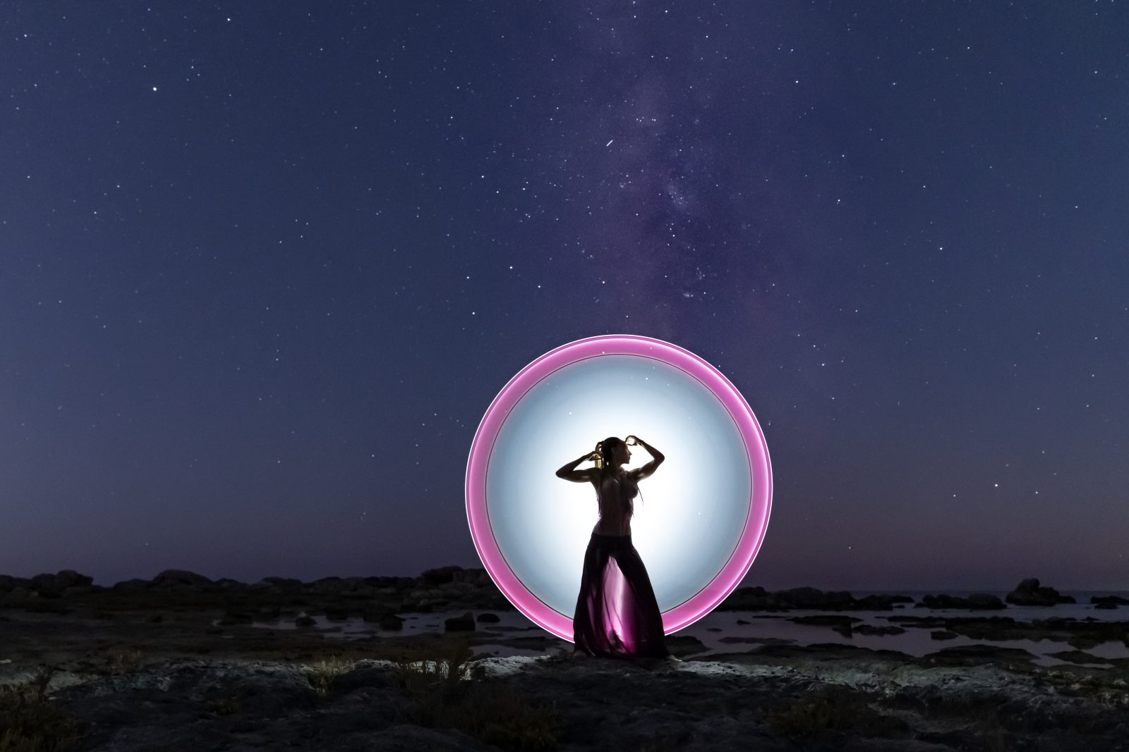 light painting circle