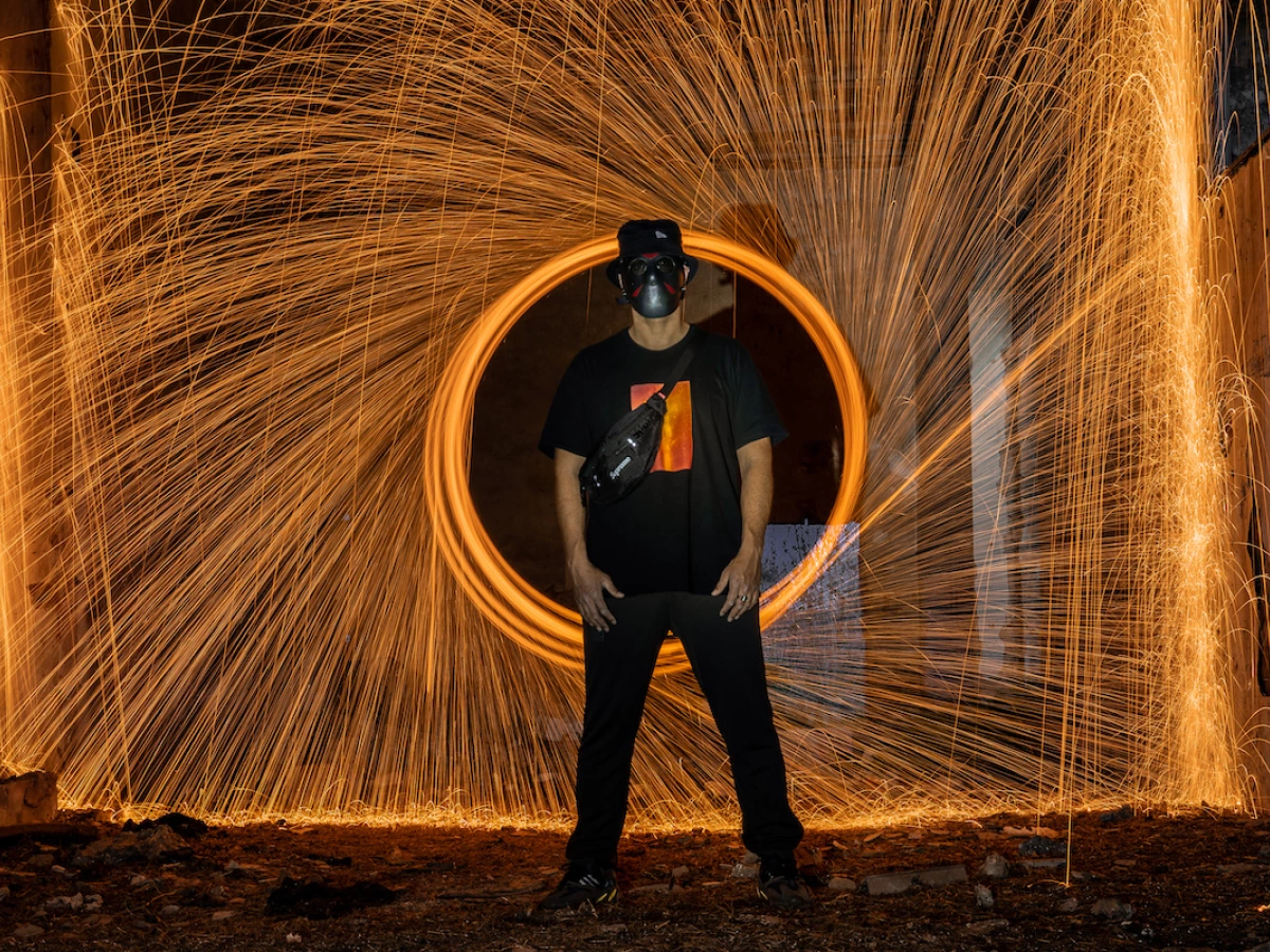 Steet wear & light painting: experimenting with the students
