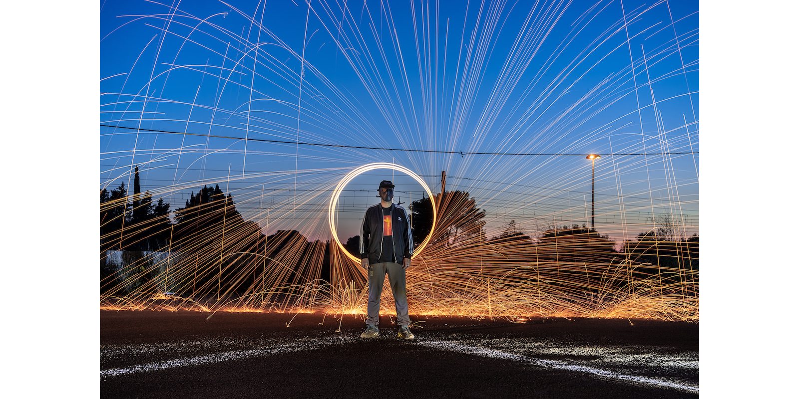 light-painting steel wool