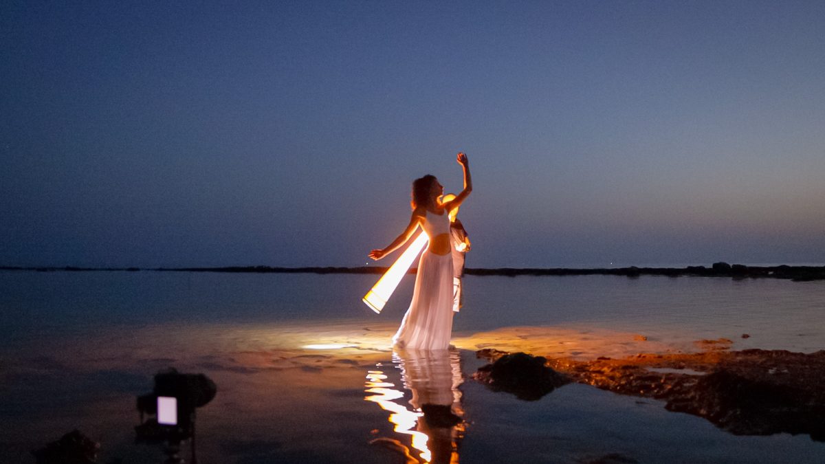 light-painting photoshoot